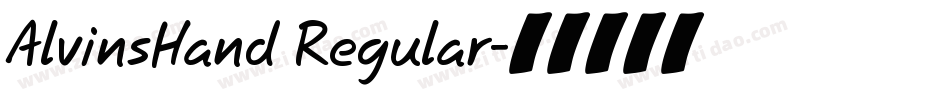 AlvinsHand Regular字体转换